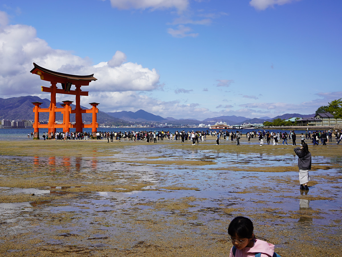 娘と広島（平和記念公園と厳島神社）に行ってきた-厳島神社の大鳥居