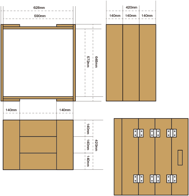 CAMP HOUSE堆肥箱設計図