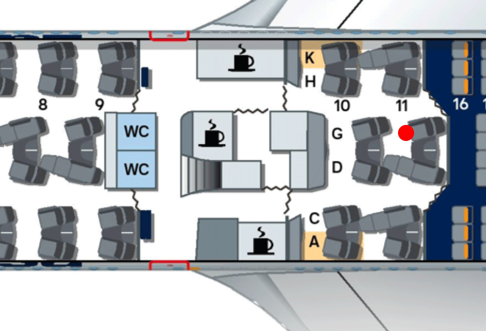 Lufthansa business class sheet map-ルフトハンザ航空ビジネスクラスシートマップ