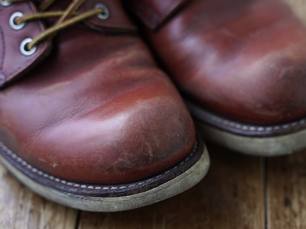 5年近く履いたRED WING レッドウィング 8166 Round Toeのつま先